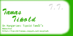 tamas tipold business card